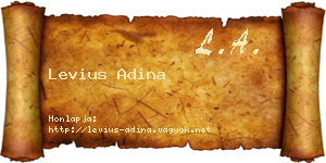 Levius Adina névjegykártya